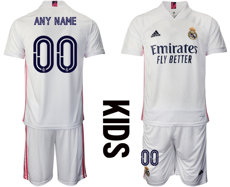 Youth 2020-2021 club Real Madrid home customized white Soccer Jerseys->women mlb jersey->Women Jersey
